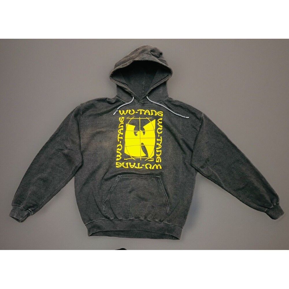 WU-TANG CLAN NORDSTROM WOMEN'S M PIGMENT BLACK GREY HOODIE NEW‎